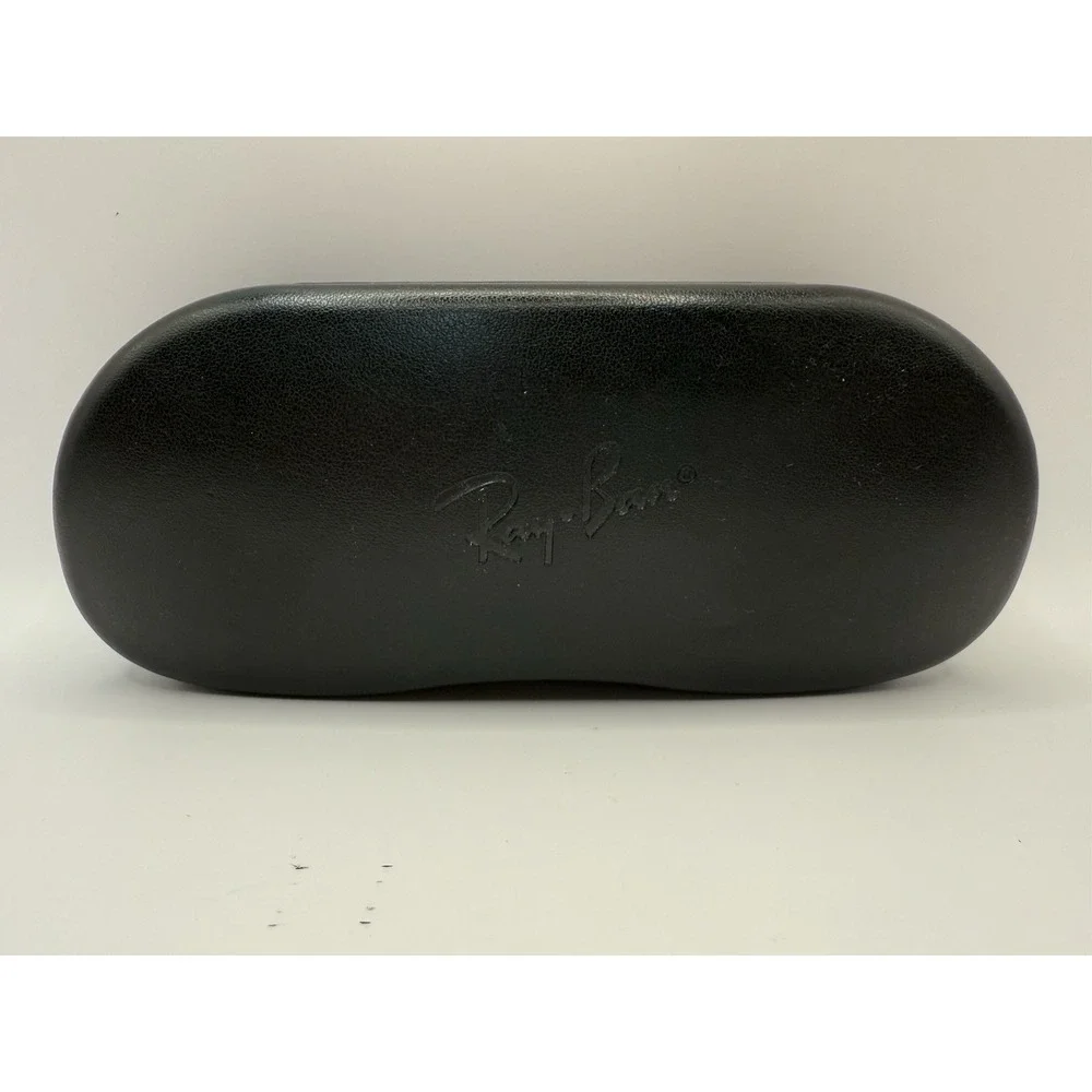 RAY-BAN EYEGLASSES SUNGLASSES BLACK CLAMSHELL‎ CASE WITH CLEANING CLOTH